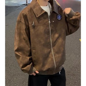 休闲男装新品港风c冲锋衣 多巴胺穿高档皮衣1404-2-7890-p85图片