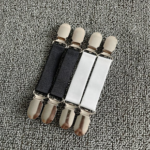 吊袜带迷你短版 吊带袜金属夹子鸭嘴扣长筒丝袜护膝床单内衣固定带