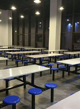 员工江苏省不锈钢8人金属快餐桌