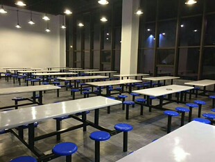 员工江苏省新款不锈钢现代组合8人6人4位分体食堂快餐桌椅子金属