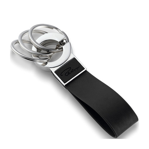 瑕疵德国philippi三环钥匙扣合金皮质钥匙挂件汽车钥匙扣简约