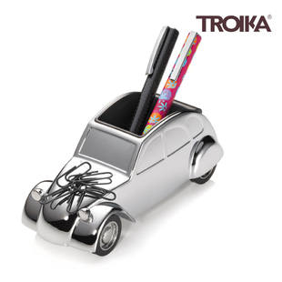 德国TROIKA创意回力汽车笔筒 桌上办公纸镇 磁力桌面收纳GAP02