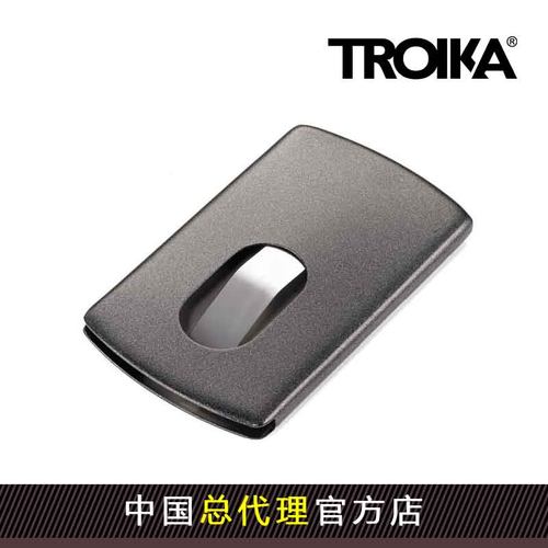 德国TROIKA不锈钢金属男士大容量名片夹创意商务礼品采购团购