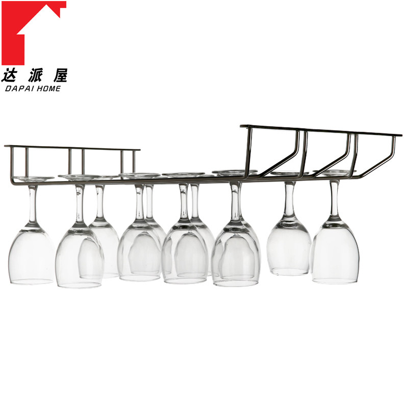达派屋创意304不锈钢家用橱柜酒柜葡萄红酒杯悬挂架收纳倒挂杯架