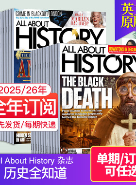 【外刊订阅/单期】All About History 2025/26年订阅12期订购 历史全知道 英文原版2023/24年国外过期杂志期刊