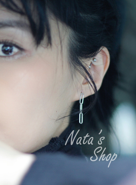 Natalia系列 原创设计 独家 925银 包豪斯几何长耳链