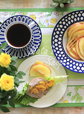 Nata'S独家定制 手工印染双面餐垫 Grandma Tasha