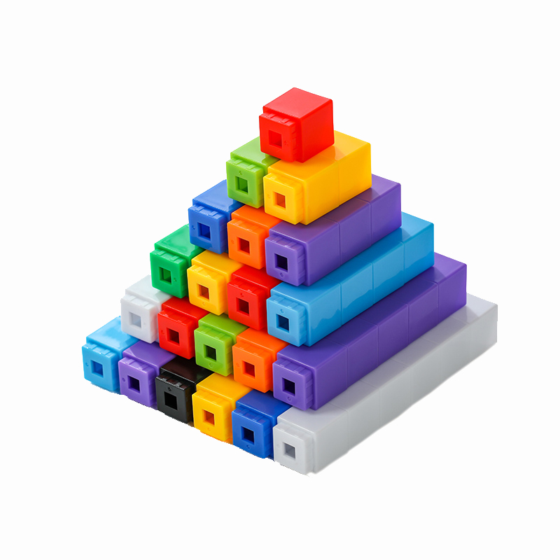正方体数学教具小学塑料小方块拼搭立体几何桌面积木儿童益智玩具