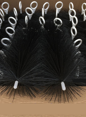 Filter material 山屿不锈钢鱼池过滤用毛刷黑色清洁刷清洗长毛刷