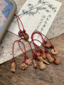 新中式 压惊 手机链包挂饰桃木挂件剑桃核手机链朱砂手机链国潮款