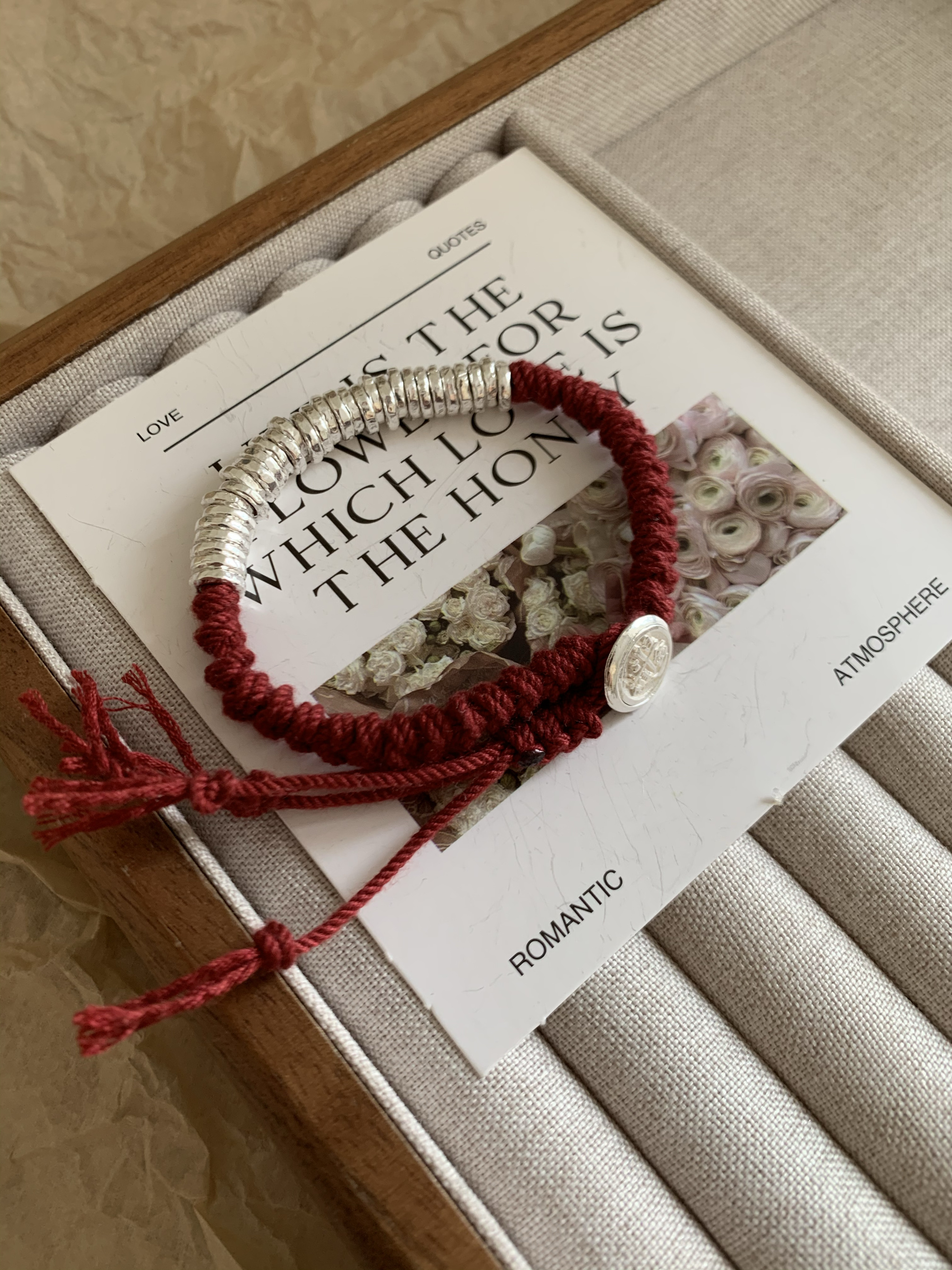 足银999纯银盘缠纯手工编织盘缠手链女款本命年红手绳2025新款