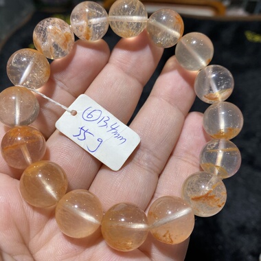 天然水晶大颗粒雪花云母幽灵手链一物一图特惠价男女款