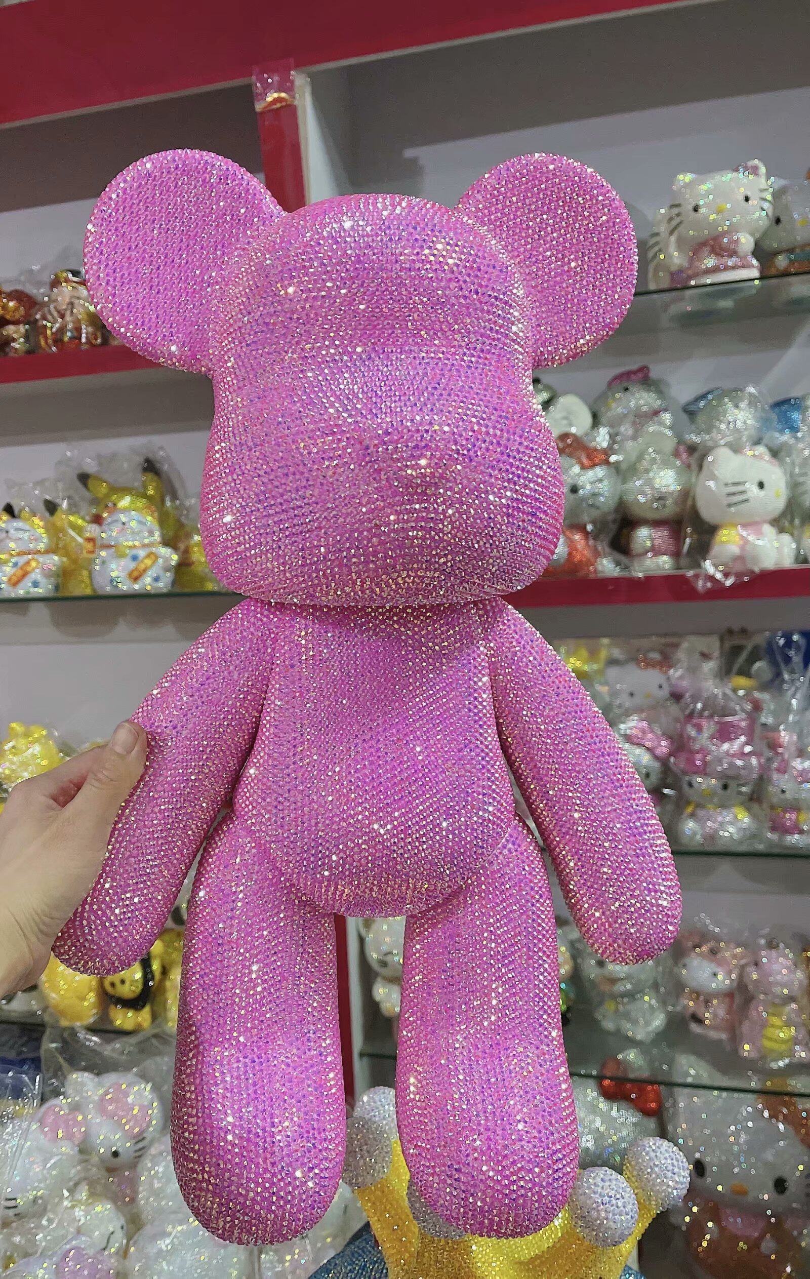 手工diy贴钻暴力熊53cm玩偶材料包摆件粘钻熊贴钻积木熊小熊礼品