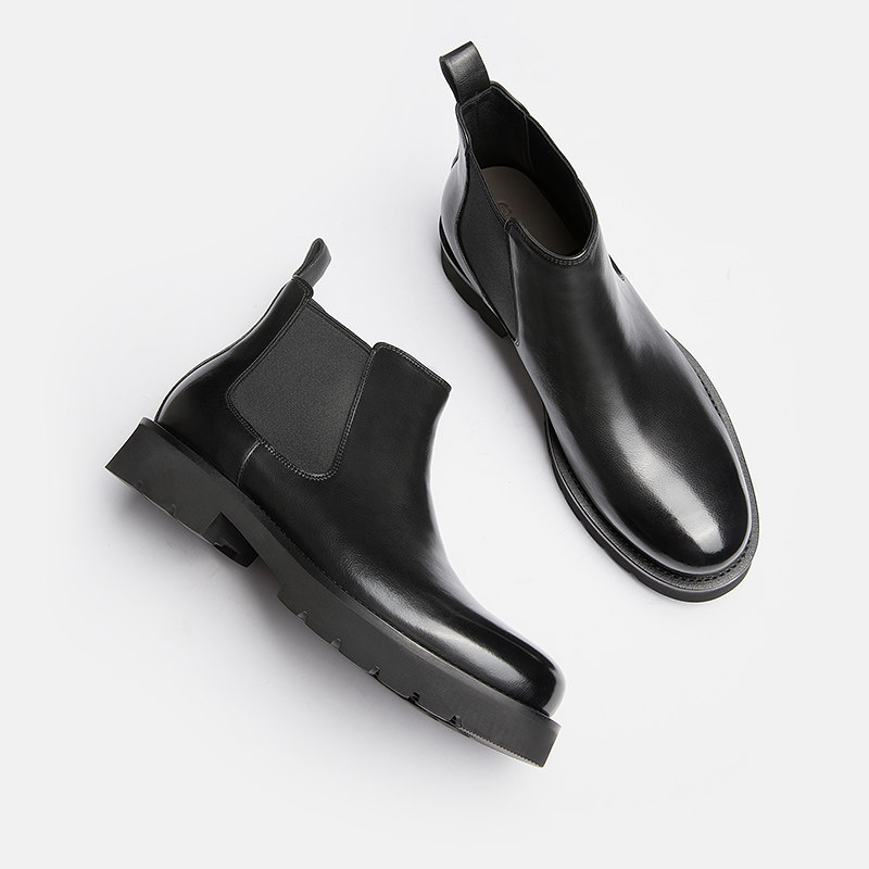马丁靴男中帮真皮英伦皮靴高帮鞋男士商务休闲皮靴短靴切尔西靴潮,流行男鞋,切尔西靴,淘宝优惠券,粉丝福利购,淘宝优惠卷