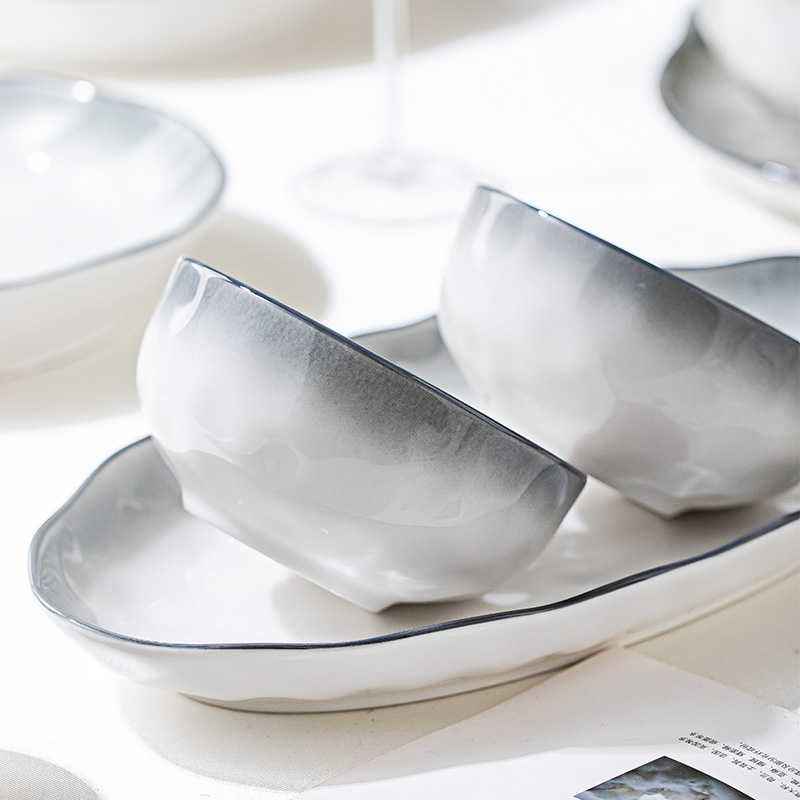 正品陶瓷饭碗家用2025新款碗碟套装釉下彩景德镇餐具汤面碗菜盘筷