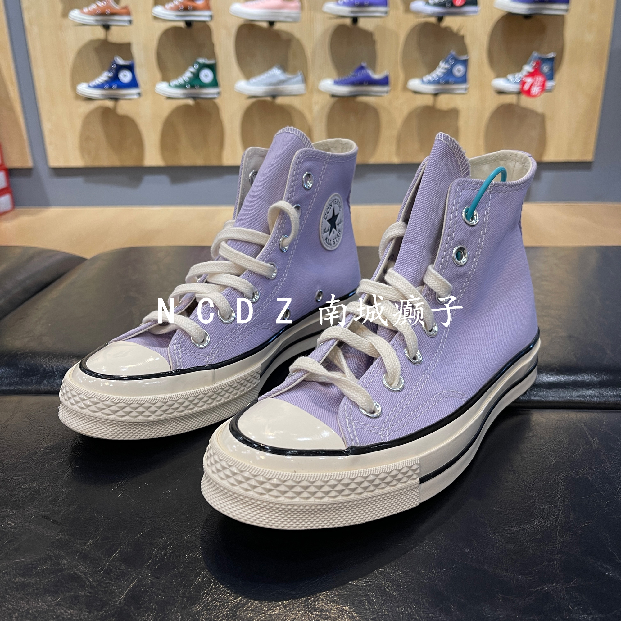 匡威帆布鞋情侣同款高低帮香芋紫