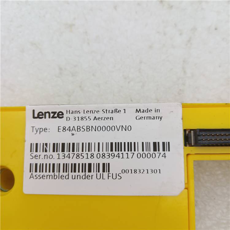 Lenze伦茨 8400系列变频器安全接口模块E84ABSBN0000VN0 D-31855