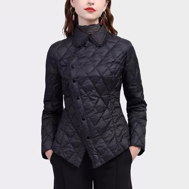 轻薄款羽绒棉服保暖外套女