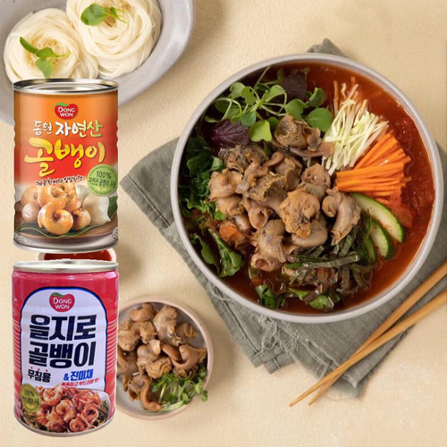 韩国东远Dongwon野生海螺自然产劲道螺肉罐头即食拌面搭档海鲜