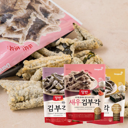 韩国进口东远两班紫菜脆片50g 油炸江米紫菜片海苔片儿童休闲零食
