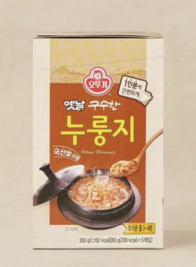 韩国进口不倒翁老式传统锅巴泡饭汤米锅巴香喷喷多种大米60g*5包