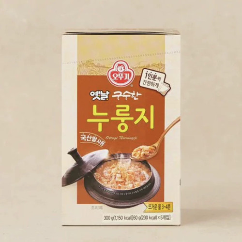韩国进口不倒翁老式传统锅巴泡饭汤米锅巴香喷喷多种大米60g*5包