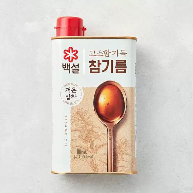 韩国香油希杰白雪低温压榨芝麻油 进口香油石锅拌饭香油 450ml