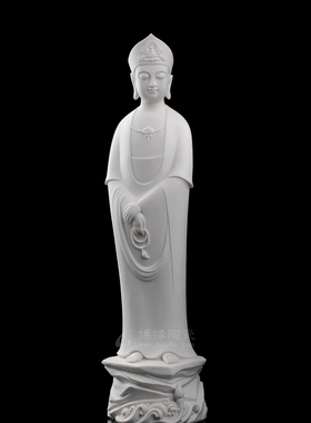 观世音立式菩萨佛堂供奉德化白瓷