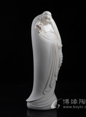 纳福弥勒德化白瓷中国工艺美术大师陈明良收藏名家工艺品陶瓷摆件