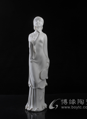 春陶瓷德化白瓷仕女古典风苏献忠苏珠庄名瓷收藏摆件家居装饰礼品