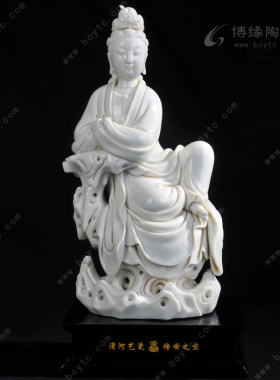 观音菩萨佛堂供奉工艺品德化白瓷