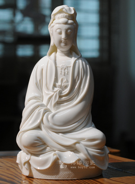 观音会所供奉风水摆件德化白瓷