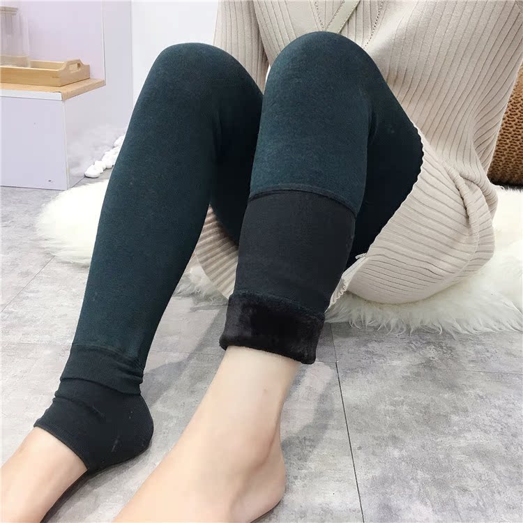 A-B412Æß²Ê¼ÓÈÞ´òµ×¿ã ÇﶬŮװº«°æËɽôÑüÐÞÉíÏÔÊݵ¯Á¦Ò»Ìå¿ã×Ó
