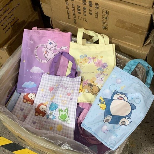6517出口外单！卡通萌宠插画牛津布手提袋家庭多用收纳袋购物袋