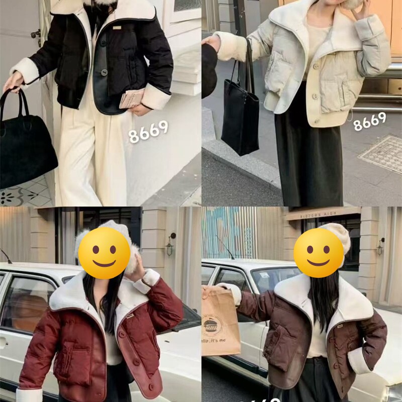 巴宝恩休闲短款翻领秋冬羽绒服