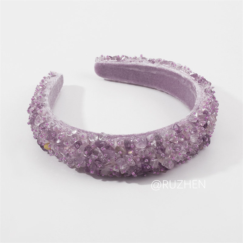 高定水晶满钻高颅顶海绵发箍