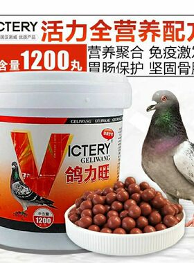 汉诺威鸽药鸽力旺1200丸育雏宝丸幼鸽补体发育换羽种赛鸽营养鸽药