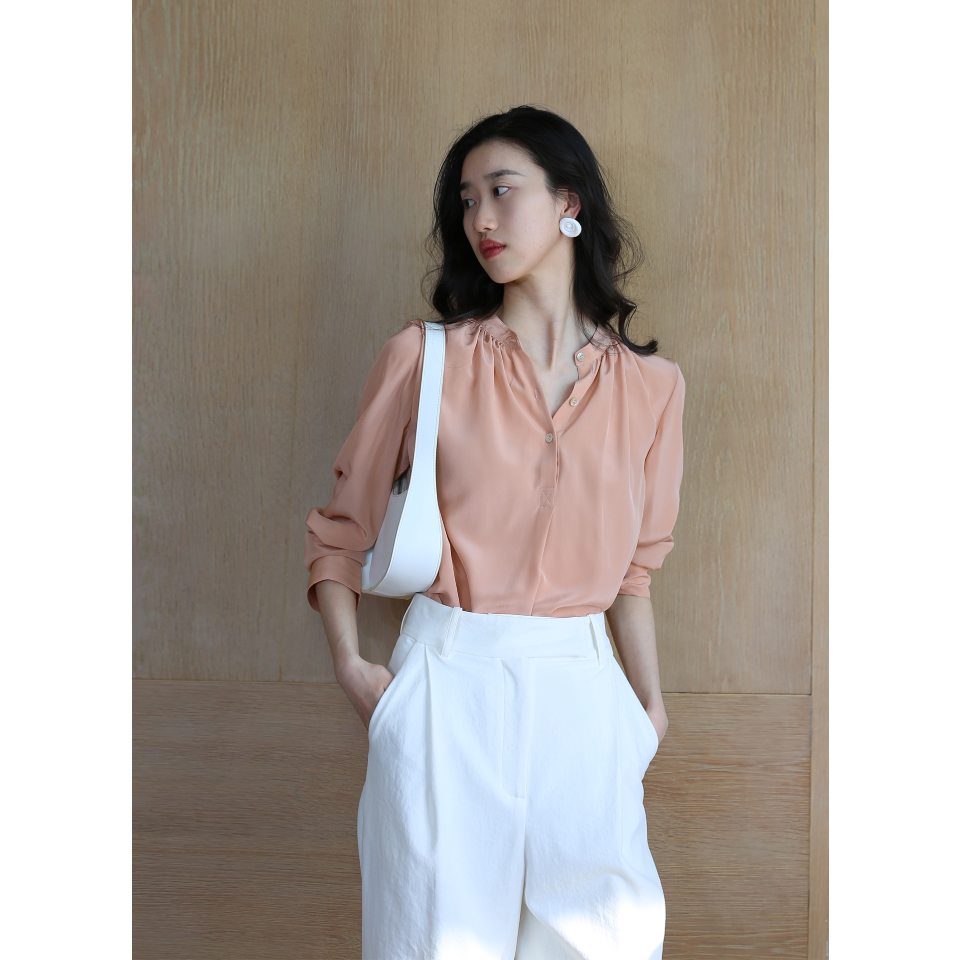 无有无印通勤气质桑蚕丝衬衫