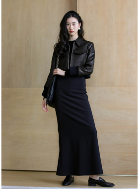 无有无印短款环保皮质感百搭加厚帅气气质短外套23290