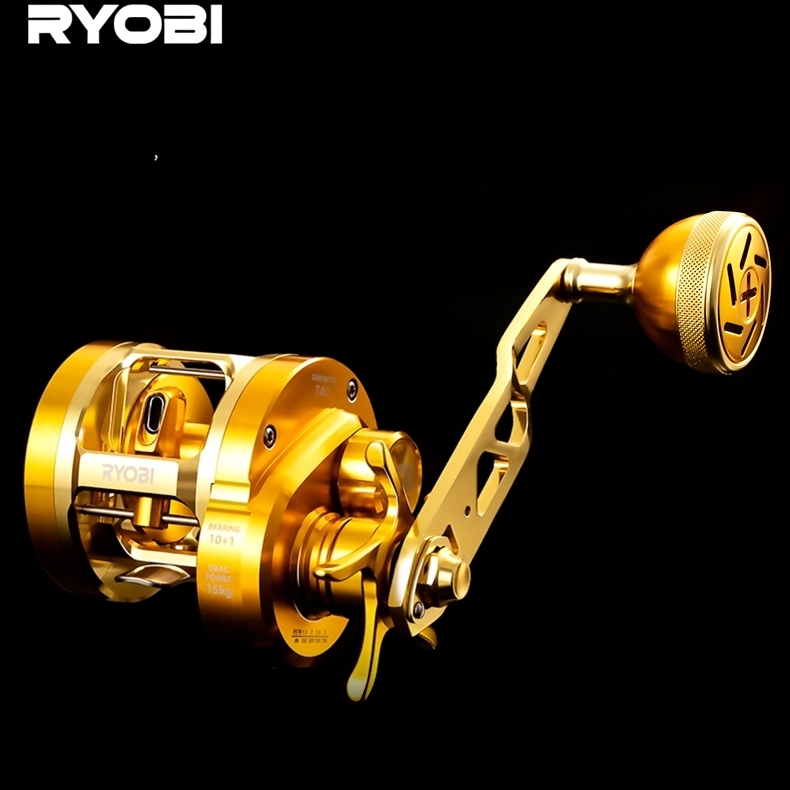 利优比金属船钓鱼线轮海钓摇轮