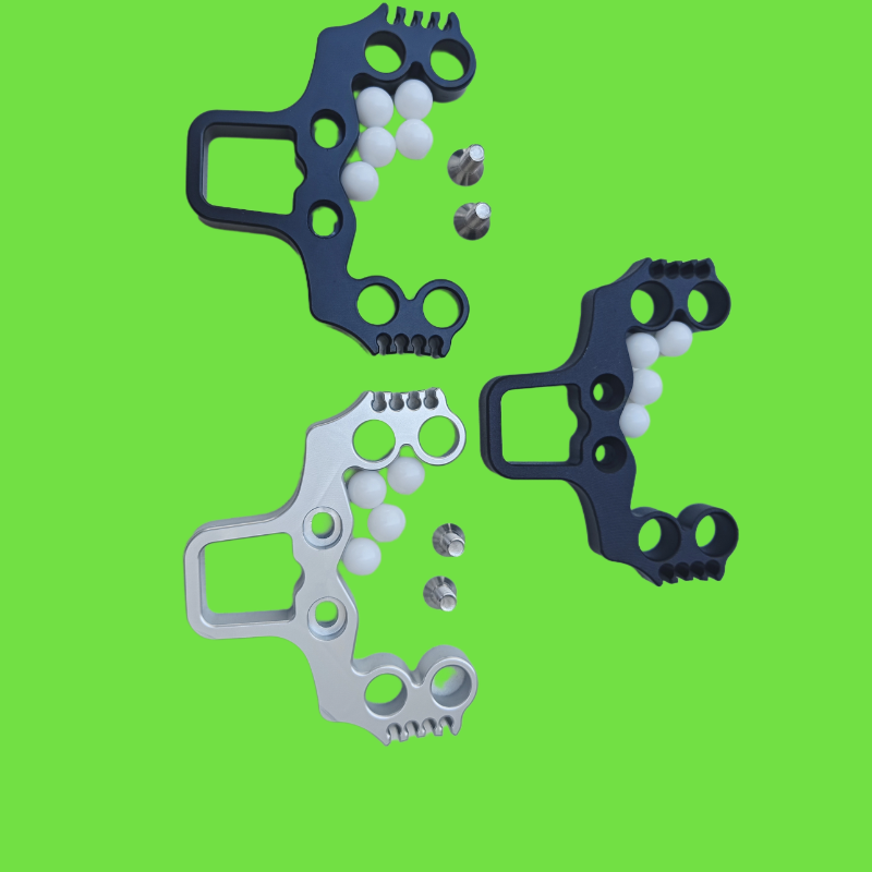 弹弓弓头成年人专用卡球两用弓门圆皮筋扁皮撑头配件大全户外