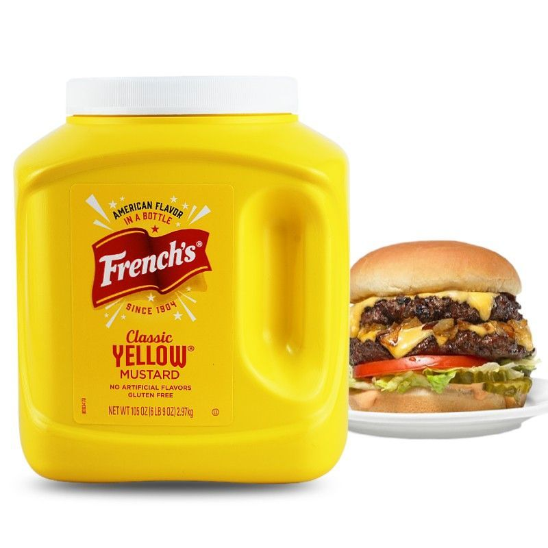 美国进口纷乐旗原旗牌古典黄芥末调味酱2.98kg寿司热狗三明治调味,粮油调味/速食/干货/烘焙,酱类调料,淘宝优惠券,粉丝福利购,淘宝优惠卷