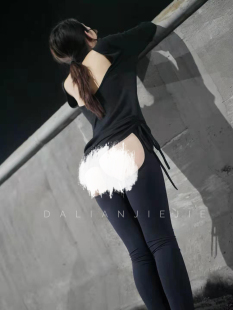 长裤 女露臀打底裤 子 心机镂空低腰小脚裤 杨柳婵