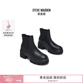 厚底Steve Madden思美登Bing Bang女松糕切尔西靴短靴