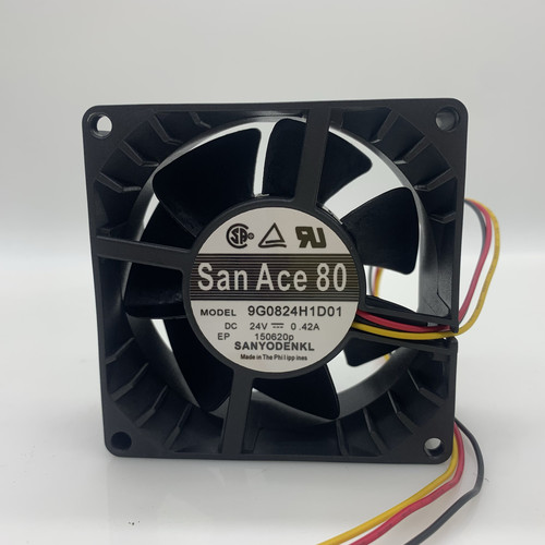 原装三洋 9G0824H1D01 24V 0.42A 8厘米 3线堵转报警散热风扇