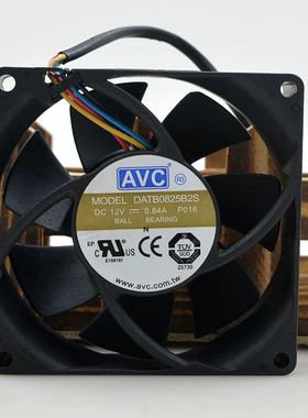 原装AVC DATB0825B2S 8025 8CM 12V 0.84A 大风量 PWM机箱风扇
