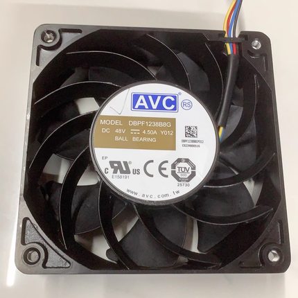 AVC DBPF1238B8G 12038 48V 4.5A机箱设备电源大风量高温散热风扇