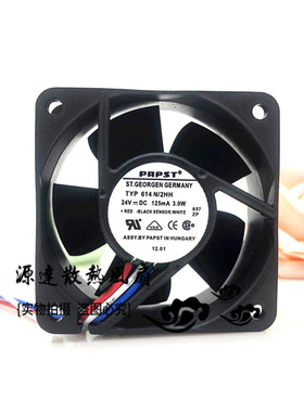 全新原装德国ebmPAPST TYP614N/2HH 6025/6CM 24V 3.0W变频器风扇