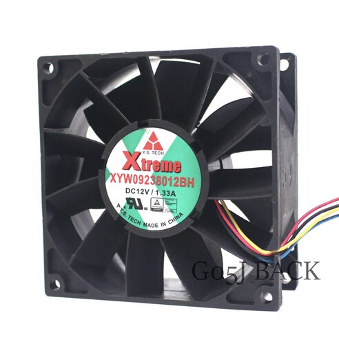 Xtreme 9038 12V 1.33A 9CM4线PWM温控暴力机箱风扇XYW09238012BH