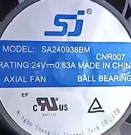 全新 SJ/生久 SA240938BM 24v0.63A 9CM 9038 变频器散热风扇